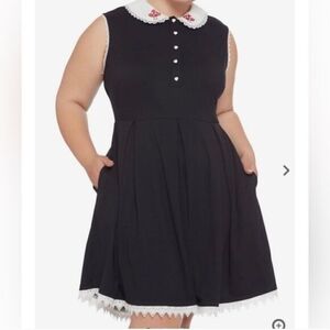 Hot Topic Mushroom Collar Black Dress